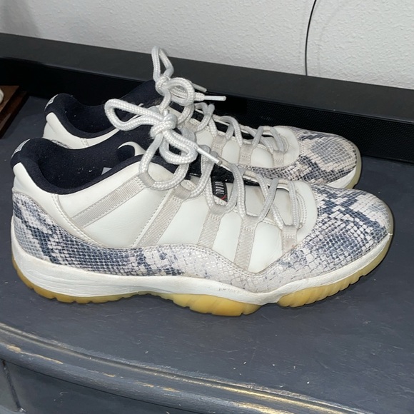 Authentic Air Jordan 11 Low Snakeskin Sneakers - Picture 5 of 12